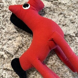 Vintage 1983 Poke Red Plush Toy with Bendable Legs